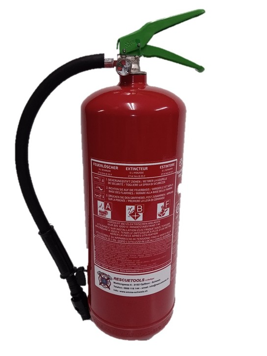 EMME ABF Feuerlöscher Fluorfrei 6 Liter Dauerdruck