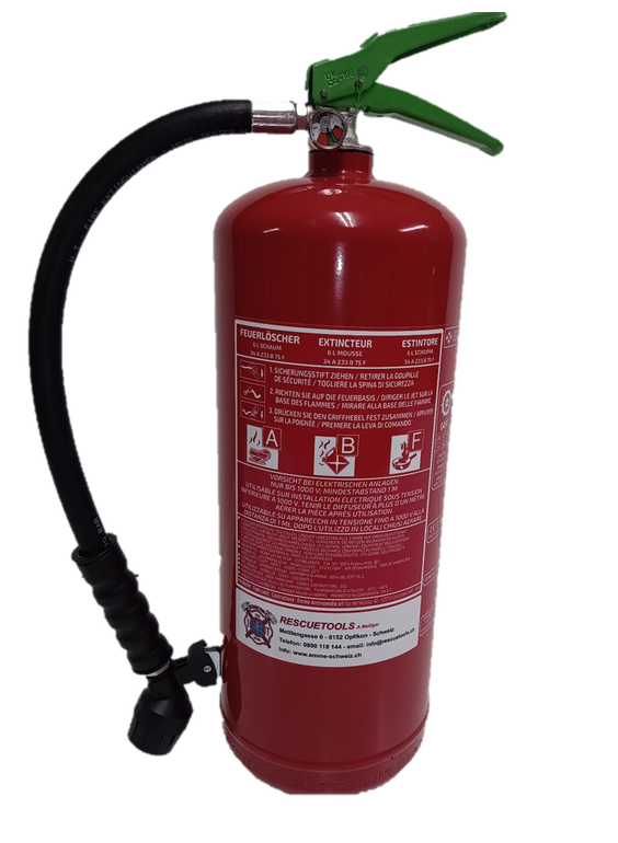 EMME ABF Feuerlöscher 6 Liter Frostsicher bis -30 Grad
